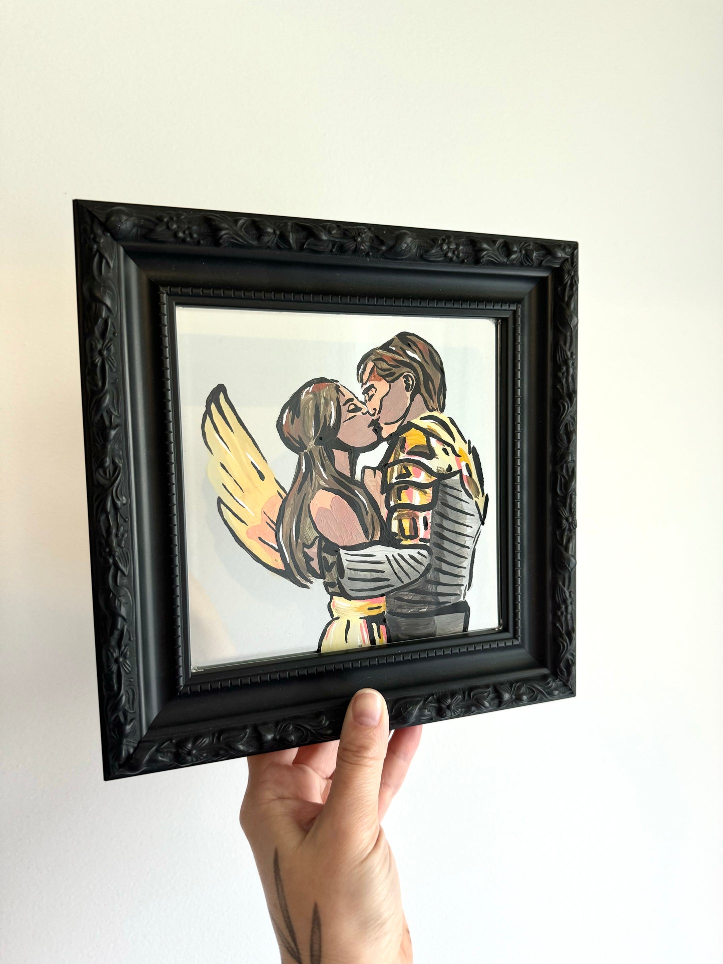 In Fair Verona Glass Painting Framed