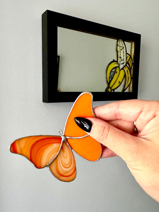 Halloween Wallflower Butterfly Orange Swirl