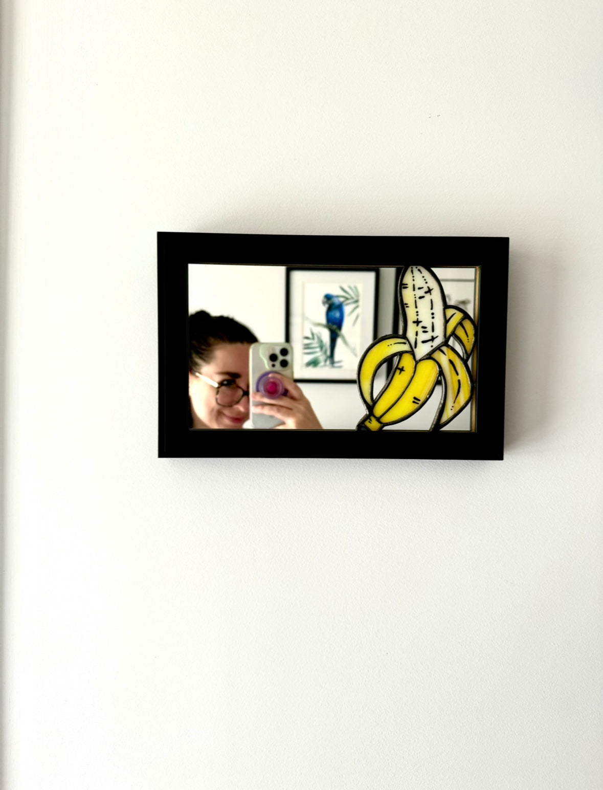 Banana Pop Mirror Framed