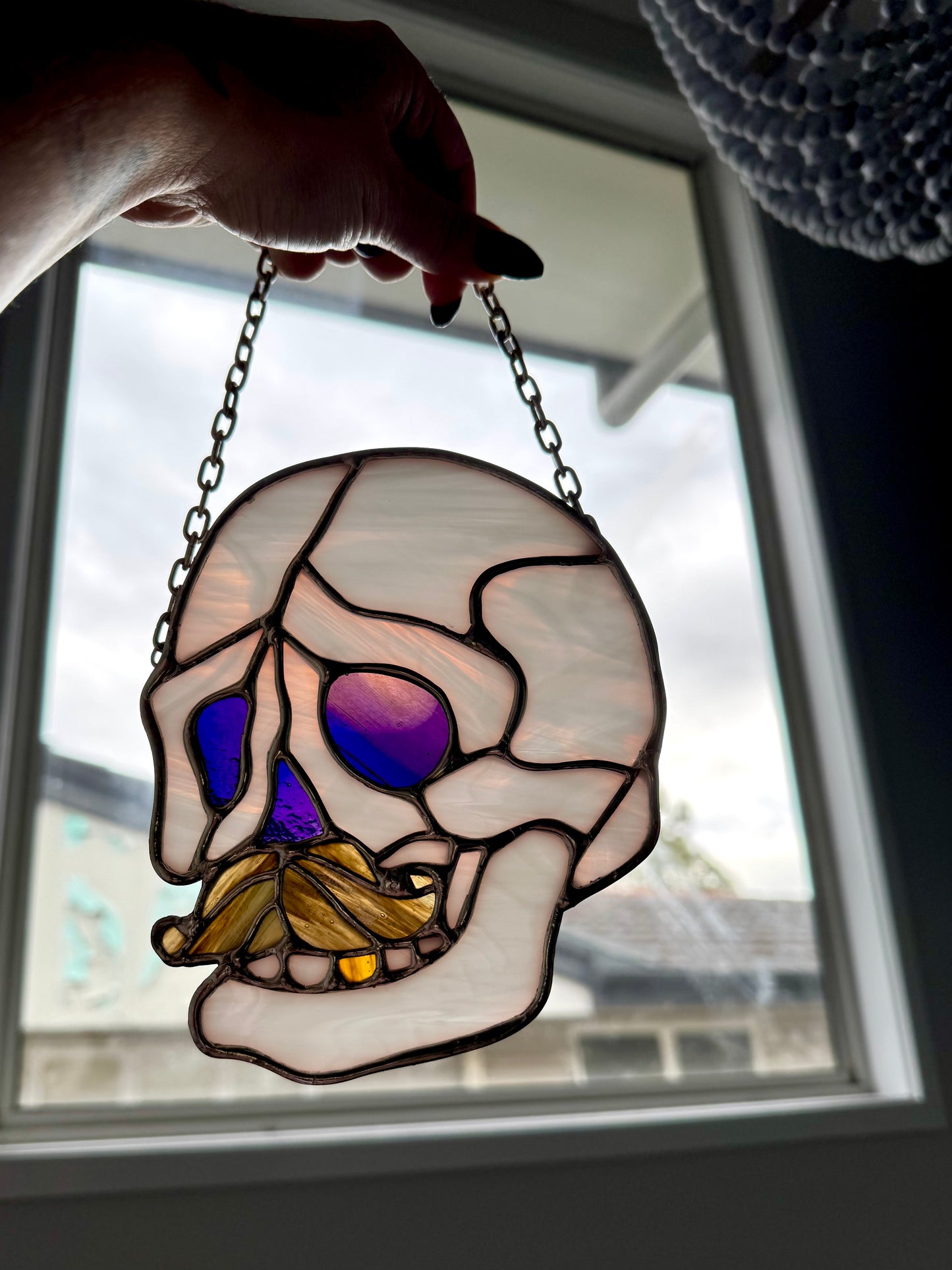 Trad skull with Moustache