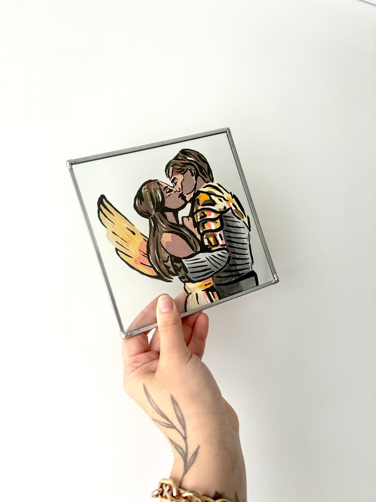 In Fair Verona Glass Painting Framed