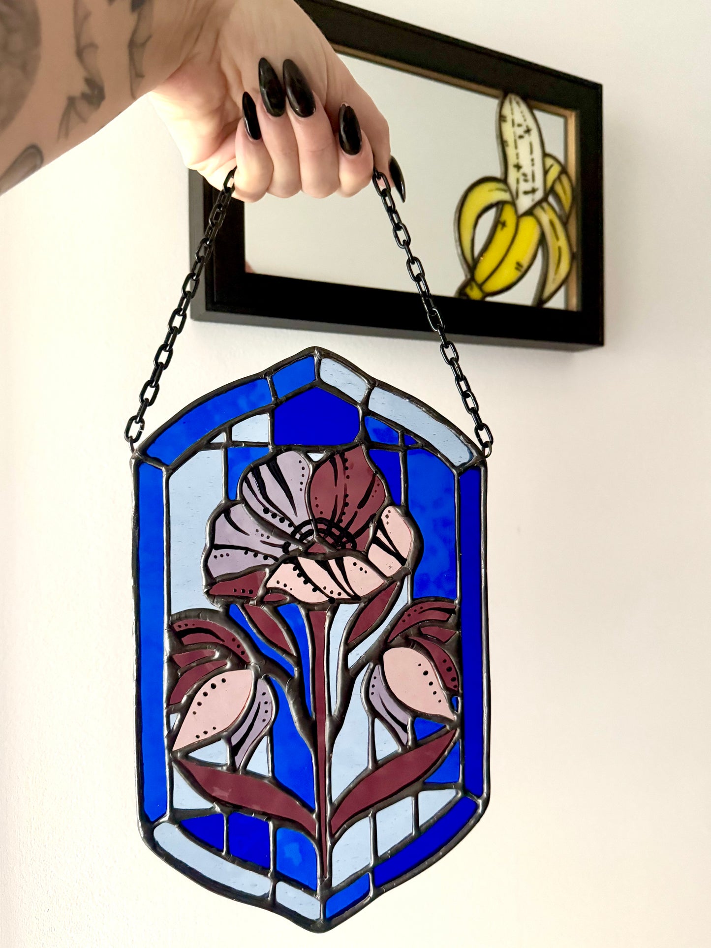 Blue Borderline Antique Panel