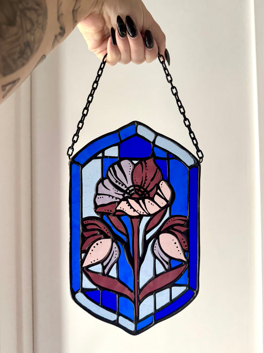 Blue Borderline Antique Panel