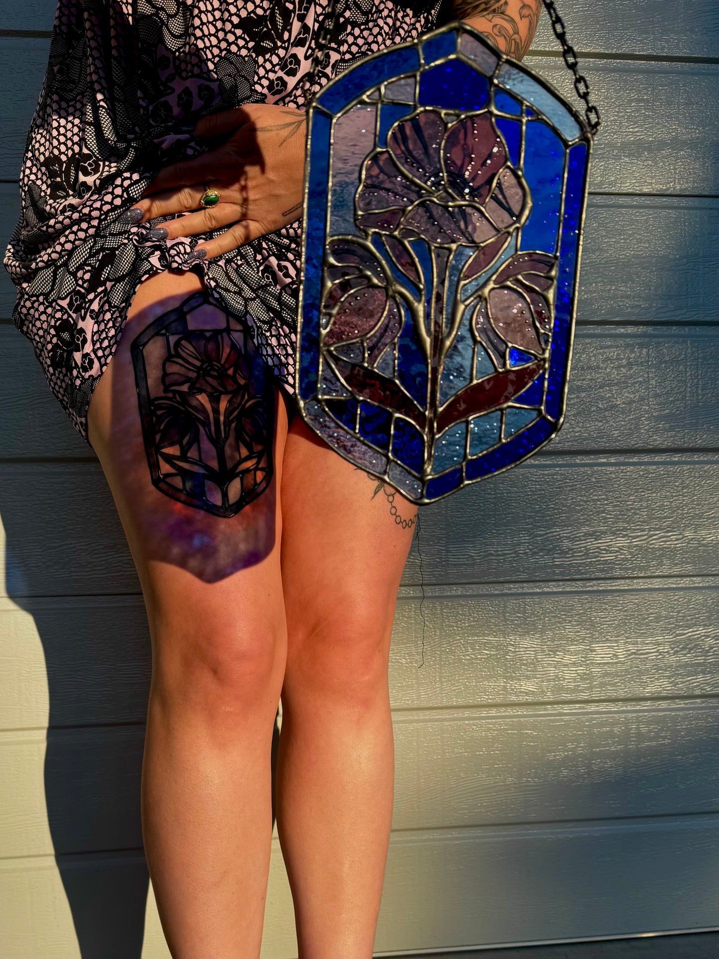 Blue Borderline Antique Panel