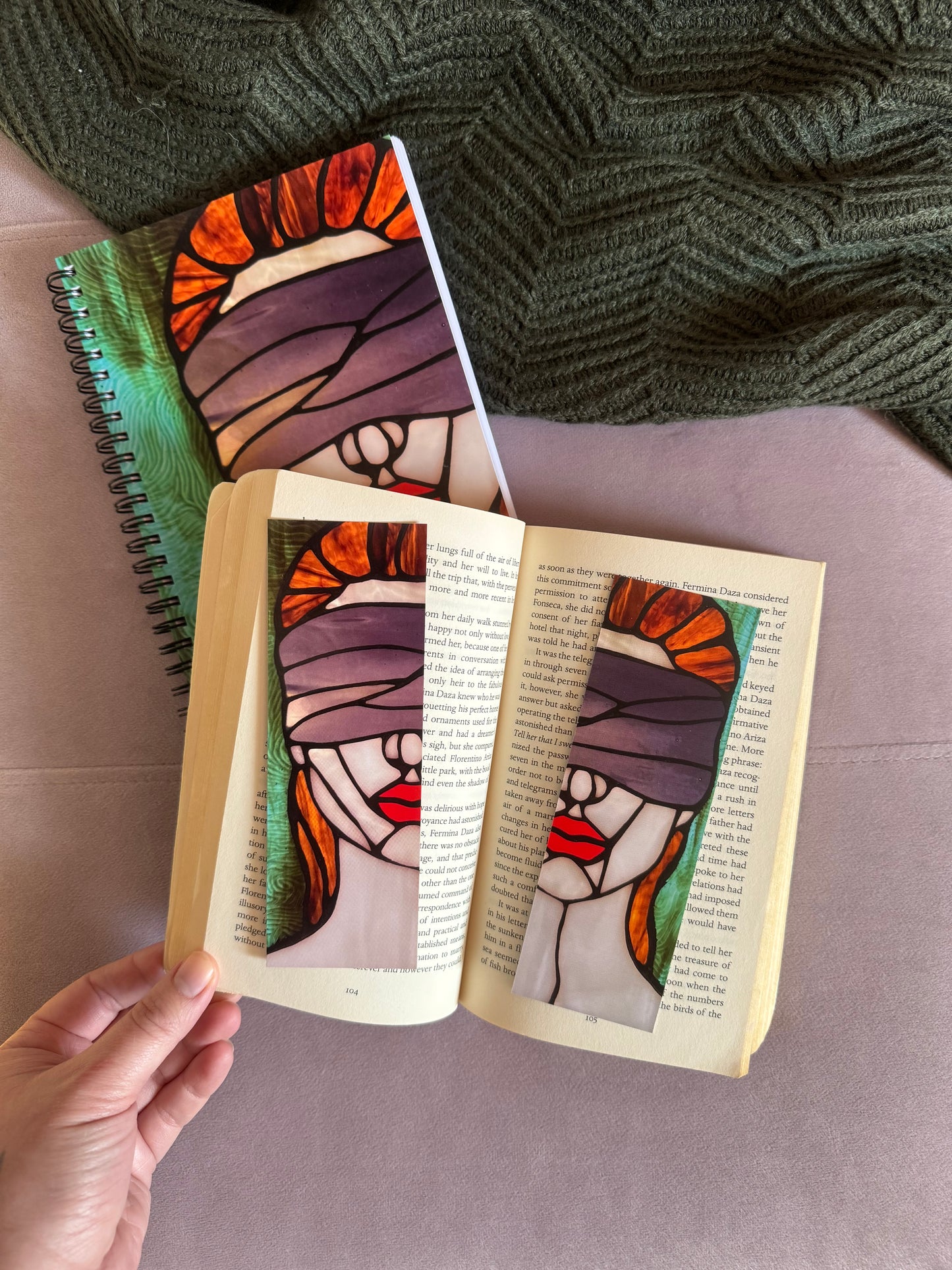 A Set of Two Double Sided Bookmarks (or PageSpreaders)