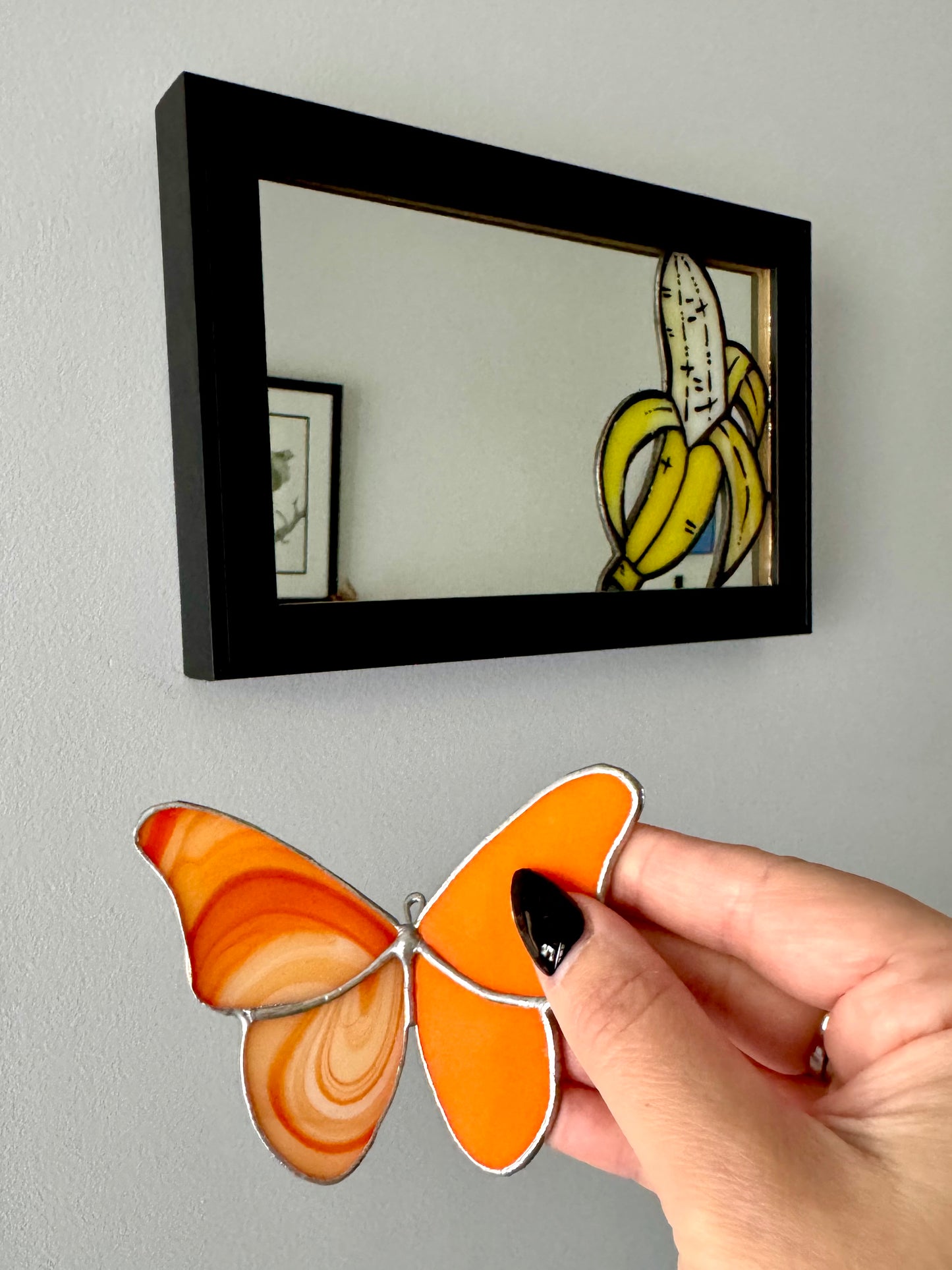 Halloween Wallflower Butterfly Orange Swirl