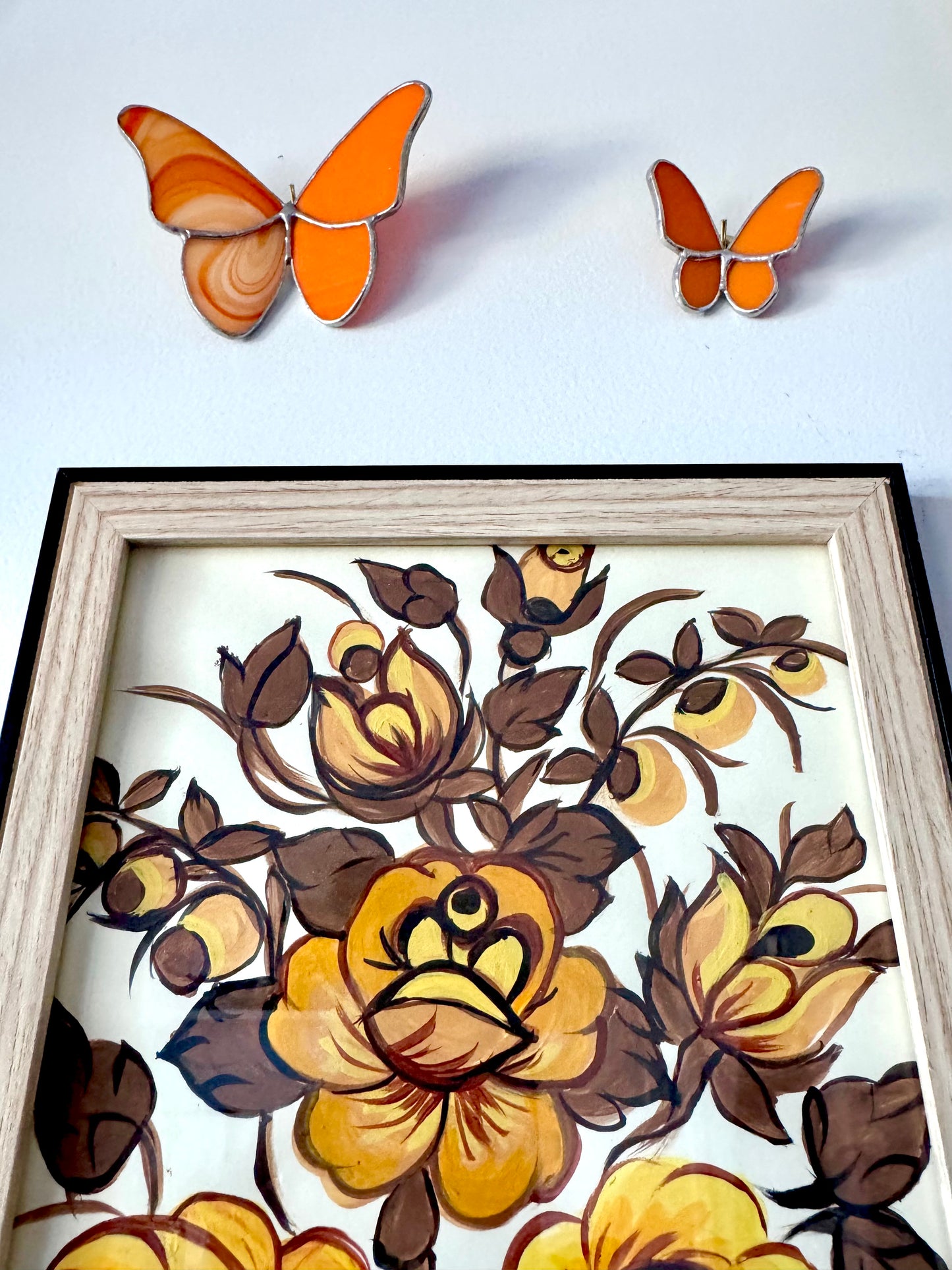 Halloween Wallflower Butterfly Orange Swirl