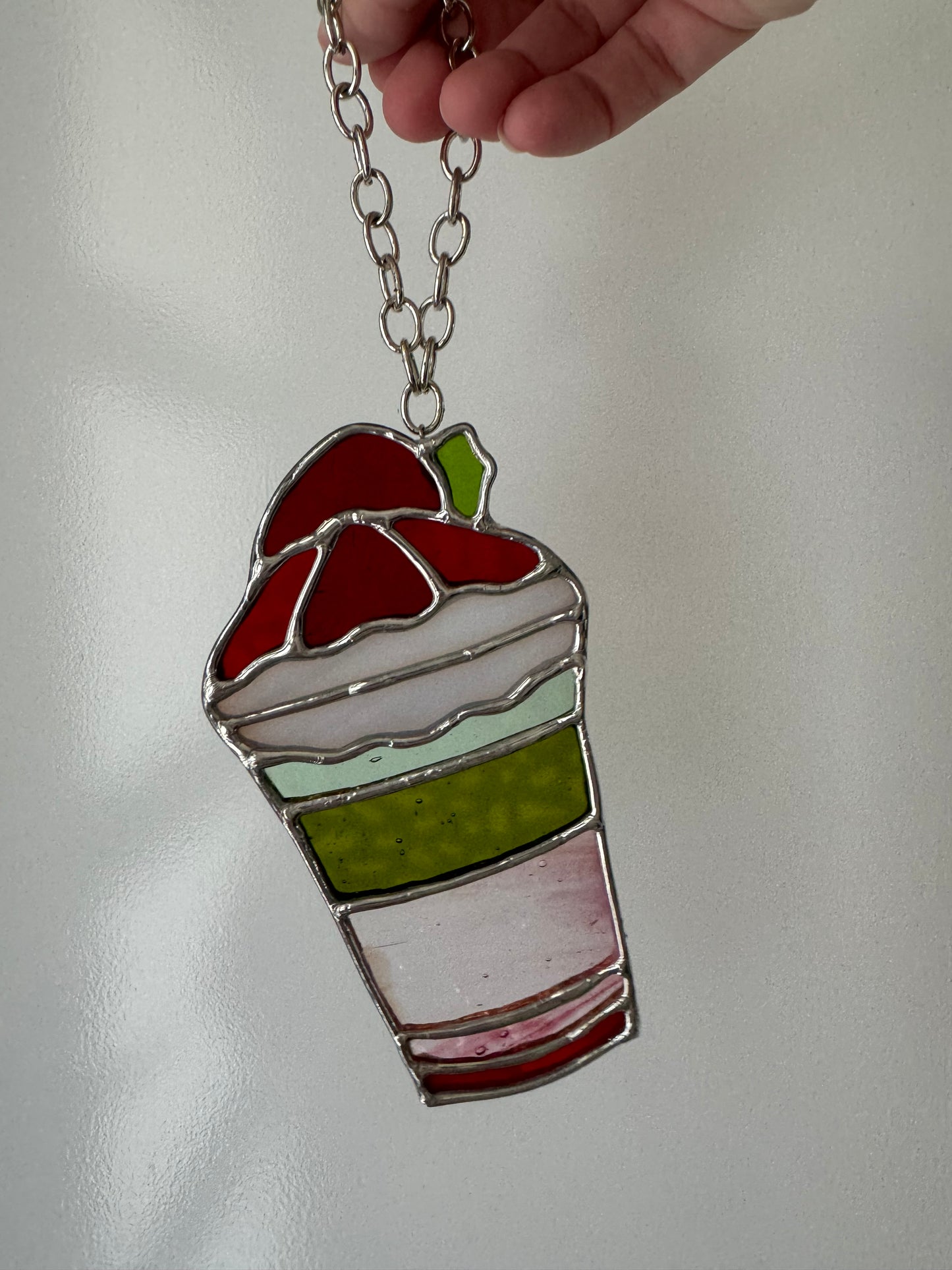 Strawberry Matcha Suncatcher