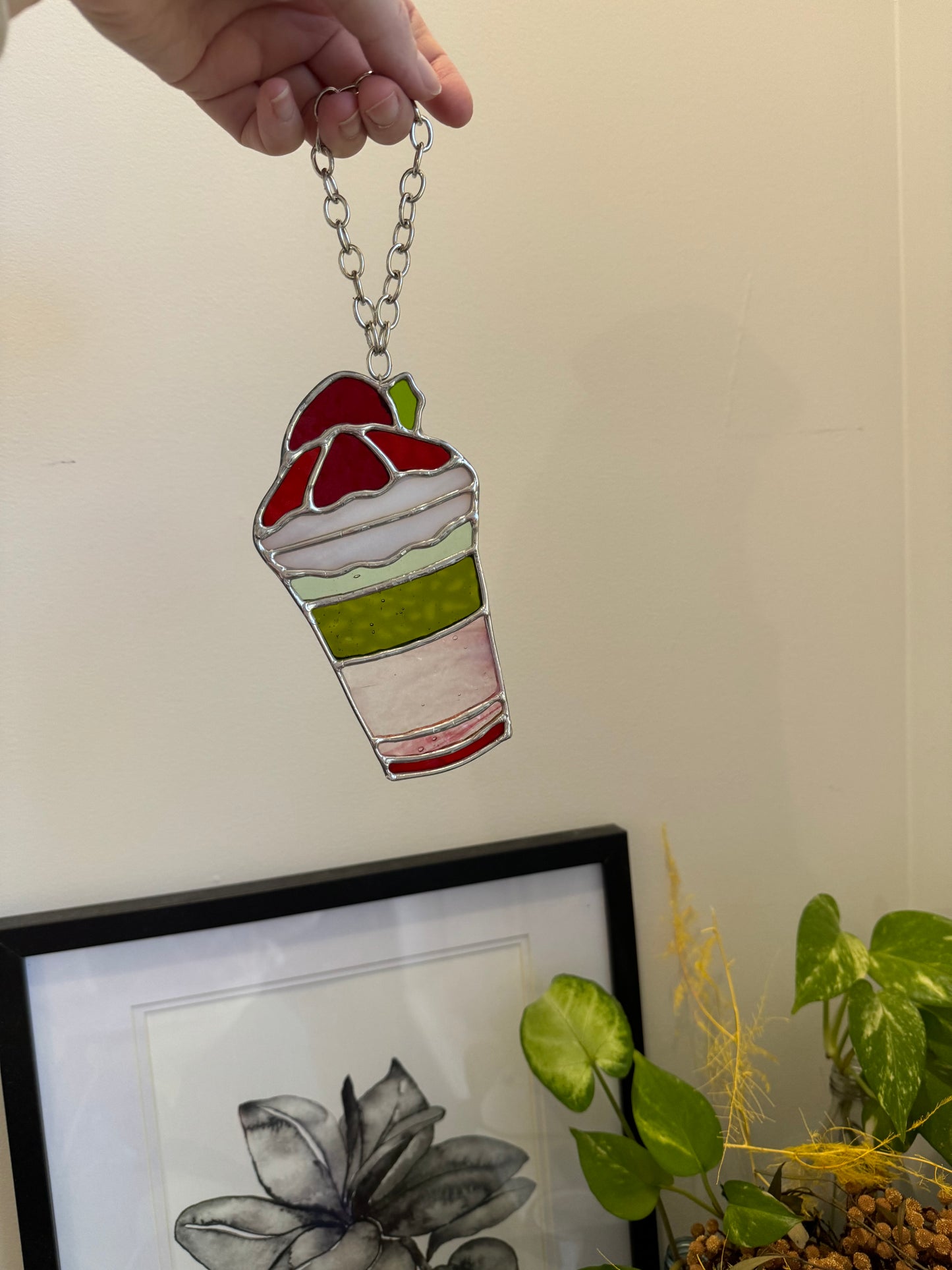 Strawberry Matcha Suncatcher