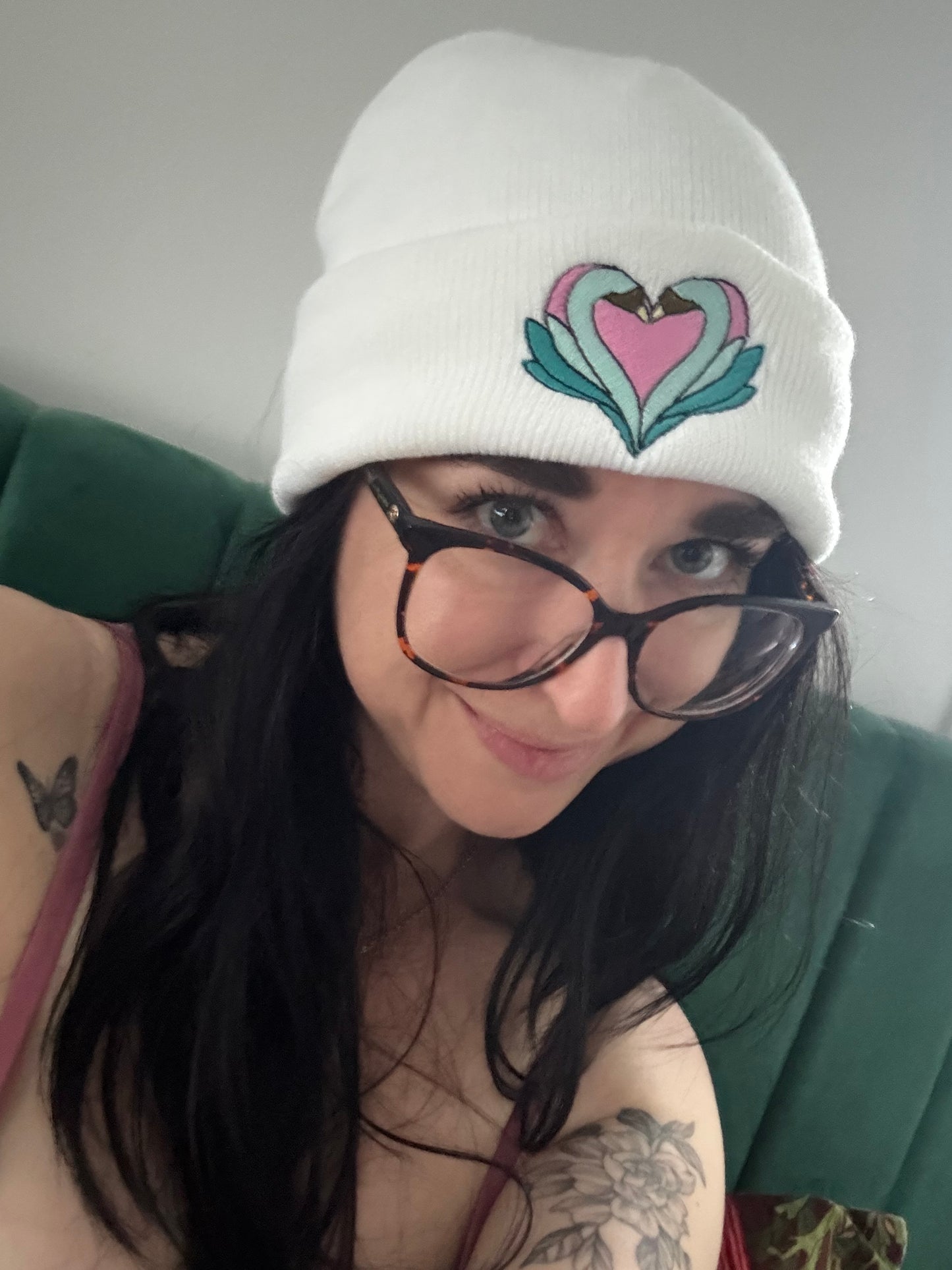 Embroidered SwanLovers Beanie