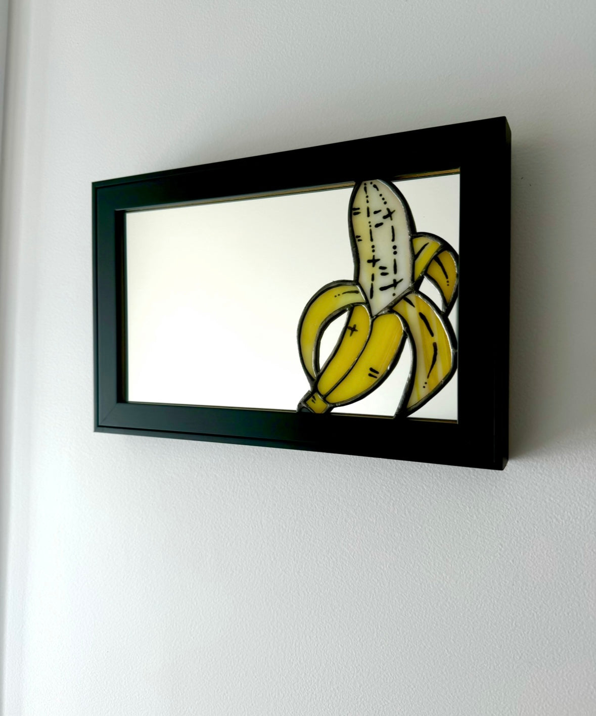 Banana Pop Mirror Framed