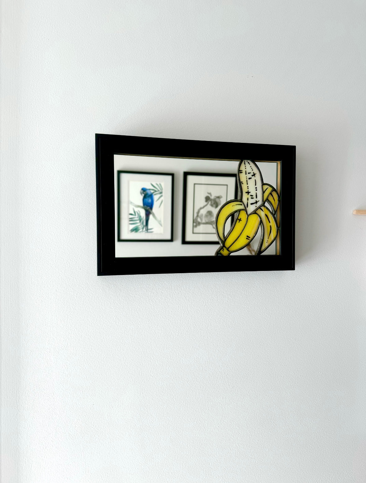 Banana Pop Mirror Framed