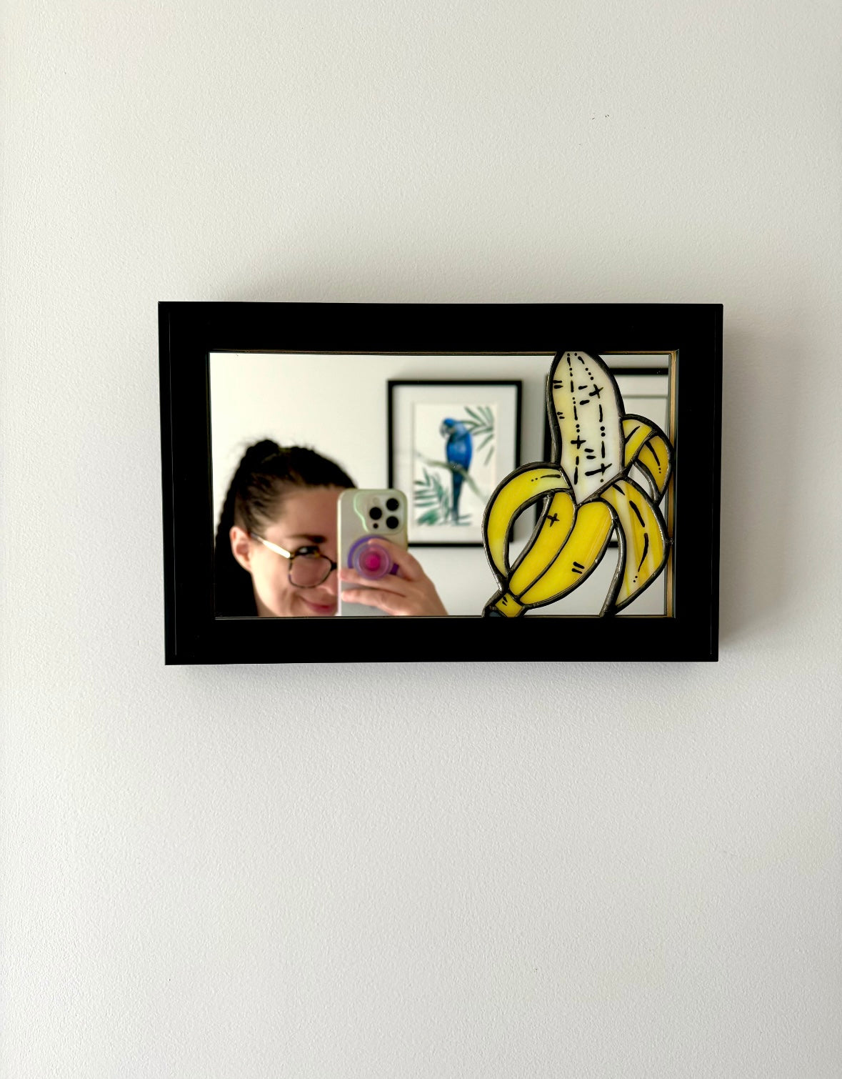 Banana Pop Mirror Framed