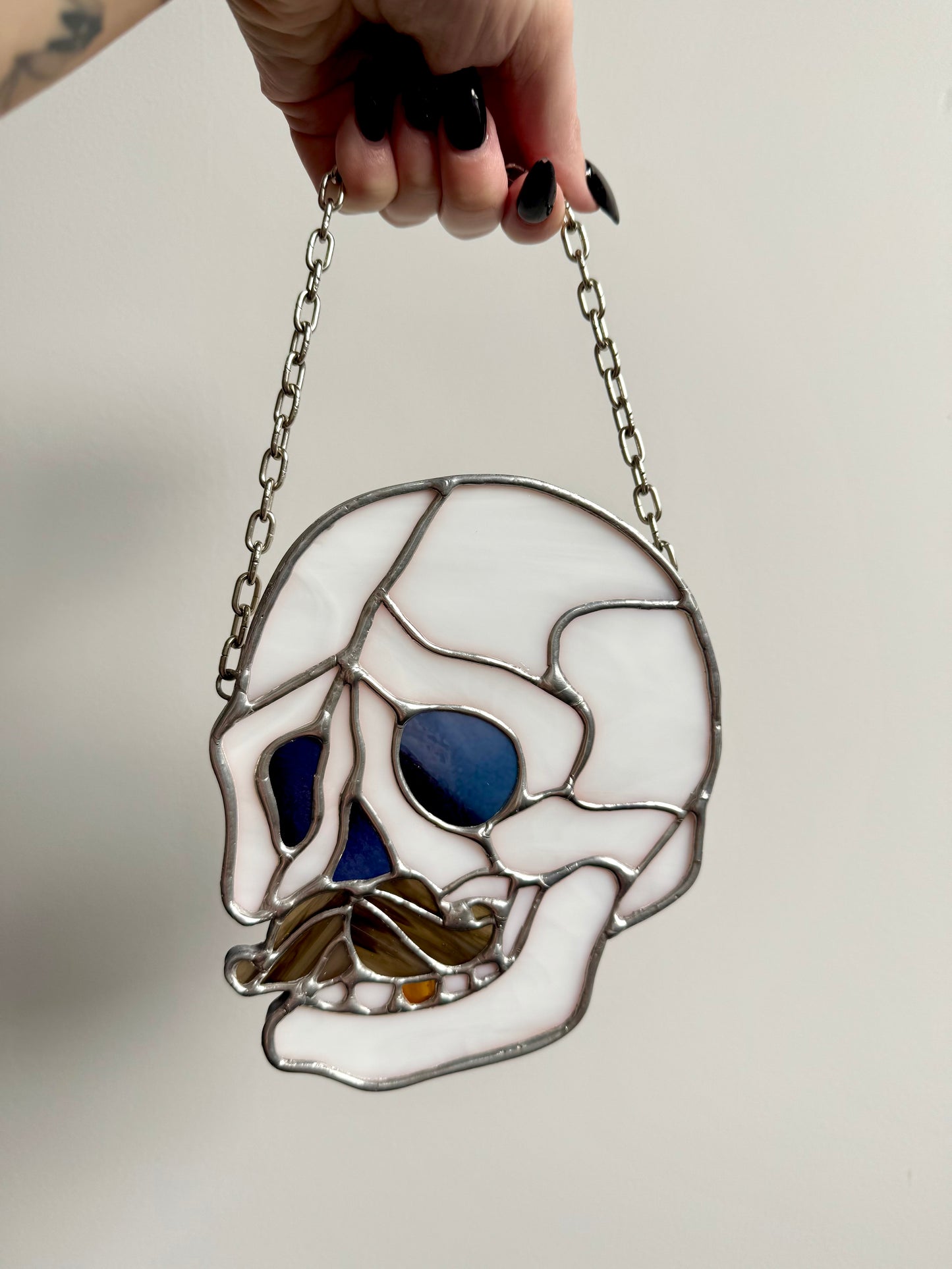 Trad skull with Moustache