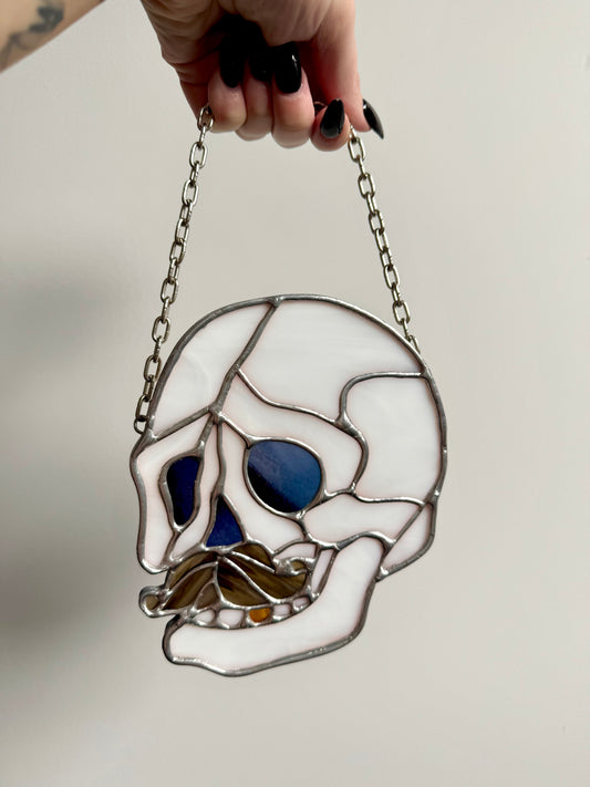 Trad skull with Moustache