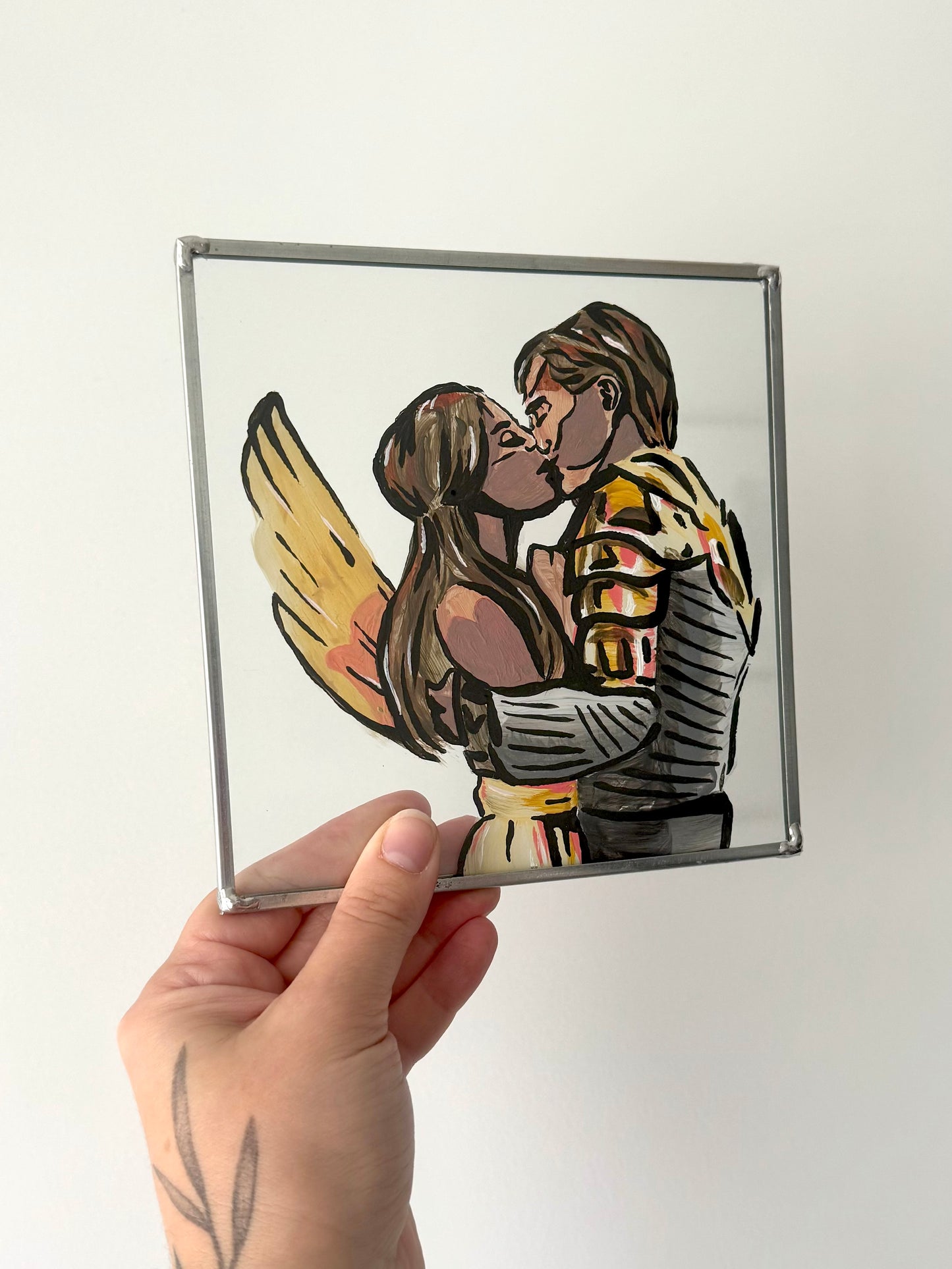 In Fair Verona Glass Painting Framed