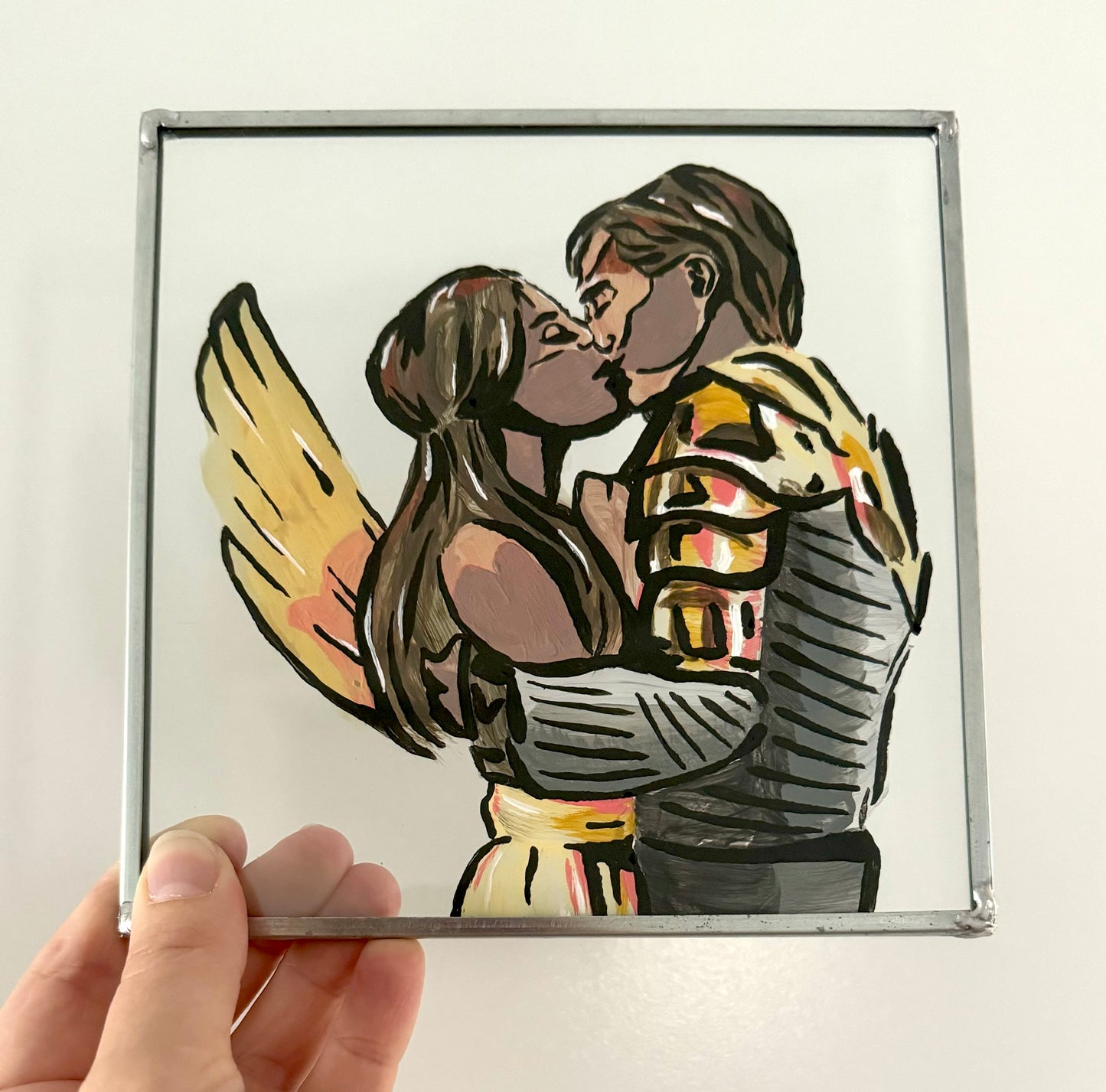 In Fair Verona Glass Painting Framed