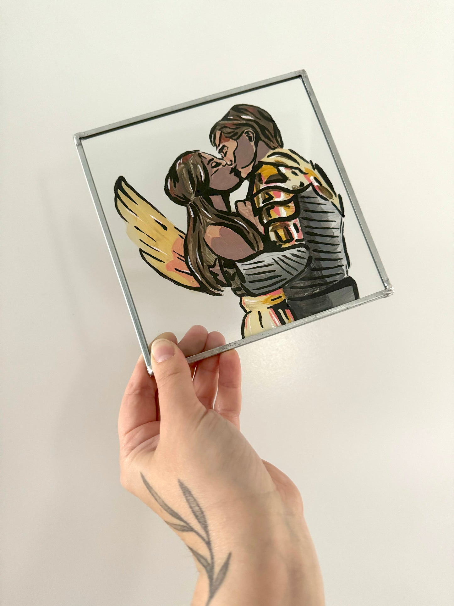 In Fair Verona Glass Painting Framed