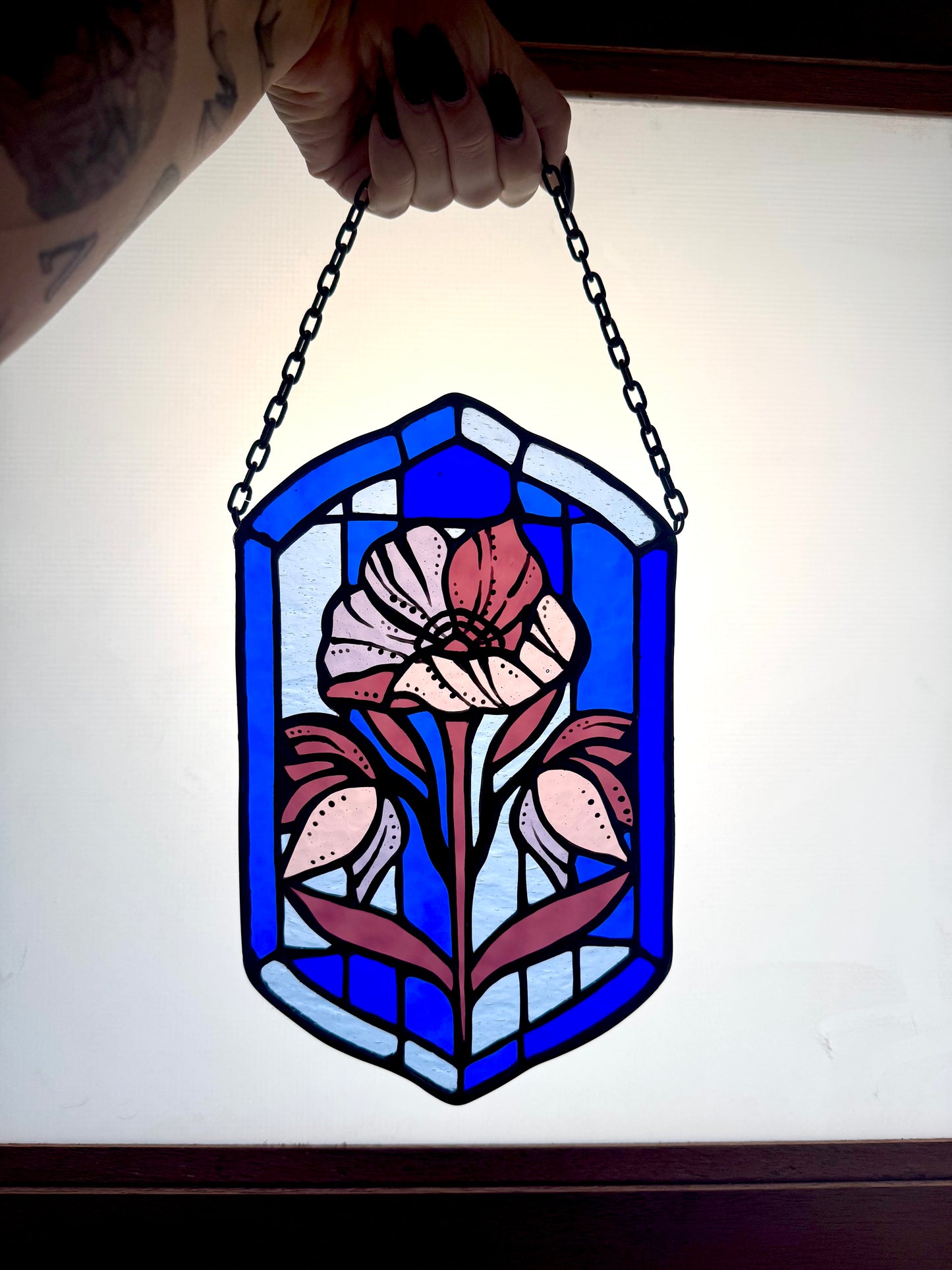 Blue Borderline Antique Panel