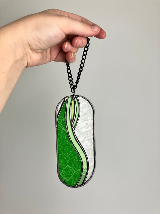 Snake Plant pill-shaped sun catcher