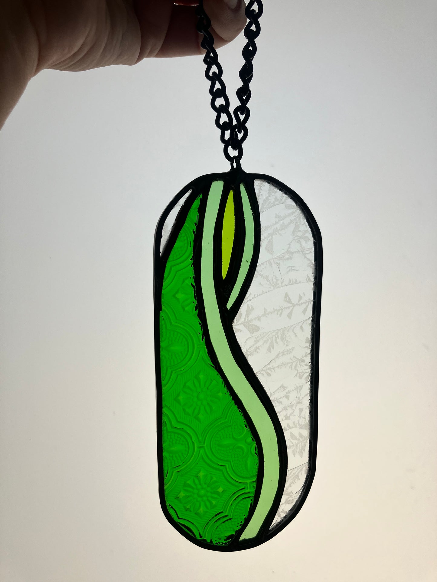 Snake Plant pill-shaped sun catcher